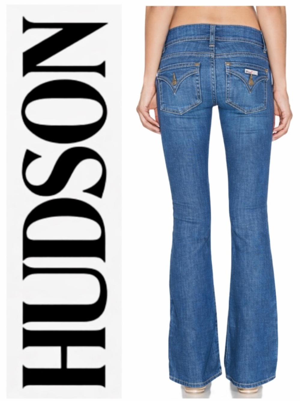Hudson flap mid-rise flap flare jeans
